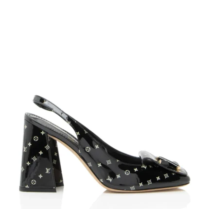 Louis Vuitton Patent Calfskin Monogram Shake Slingback Pumps - Size 7.5 / 37.5