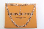 Louis Vuitton Floral Letter Cuban Chain Necklace – Premium Luxury Fashion Jewelry
