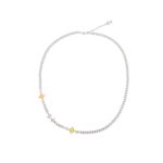 LV Floral Diamond Letter Choker Necklace – Luxury Vintage-Inspired Designer Jewelry - Image 4