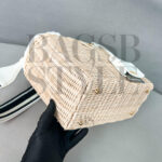 PRADA MEDIUM WICKER AND CANVAS TOTE BAG 1BG835 (26*18*11.5cm) - Imagen 3