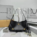 BALENCIAGA WOMEN'S BEL AIR SHOULDER BAG MEDIUM IN BLACK 8057603ABAW2000 (50*23.8*18cm) - Image 2