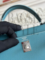 HERMÈS MASTER KELLY 28 DENIM BLUE SELLIER PALLADIUM (28 × 22 × 10 cm) - Image 3