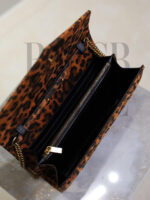 YSL CASSANDRE CHAIN WALLET IN LEOPARD-PRINT CANVAS 377828 (22.5*14*4cm) - Imagen 5