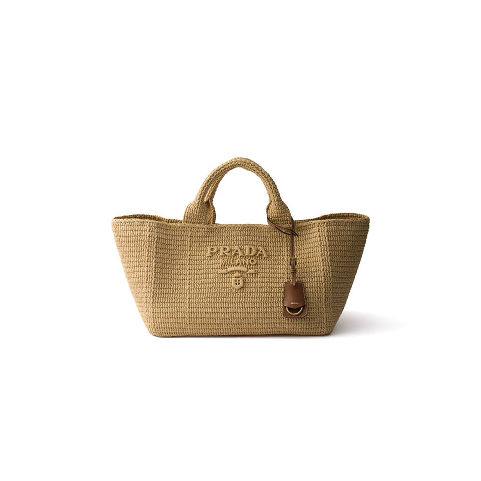 WhatsApp Image 2026-06-28 at 9.56.28 PM PRADA LARGE CROCHET TOTE BAG WITH LEATHER DETAILS 1BG635 (35*23.5*22cm) - Imagen 1
