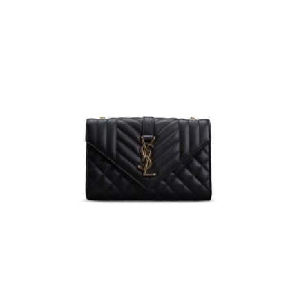 YSL ENVELOPE SMALL IN SMOOTH LEATHER 600195 (21*13*6cm)