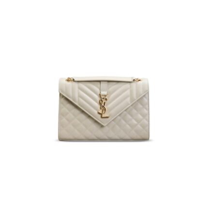YSL ENVELOPE MEDIUM IN SMOOTH LEATHER 600185 (24*17.5*6cm)