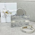 DIOR TOTE BOOK MINI GREY TIGER. Size Mini: Length 21.5 xHeight  13 x Width 7.5 cm / 8.5 x 5 x 3 inches