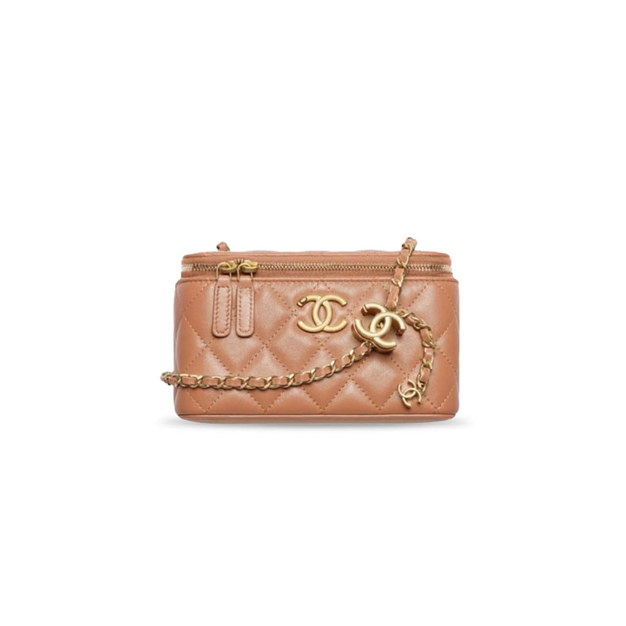 WhatsApp Image 2026-07-21 at 2.52.23 AM CHANEL MASTER PILLOW CRUSH CASE WITH CHAIN SMALL QUILTED LAMBSKIN MAKEUP BAG (17*9.5*8cm) - Imagen 1