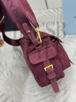 PRADA EXPLORE MEDIUM SUEDE LEATHER SHOULDER BAG 1BD394 (30 × 14 × 10 cm) - Imagen 3