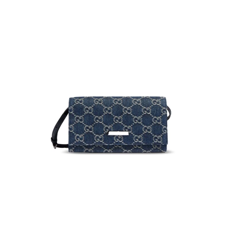 gucci Small Pouch With Strap And Gucci Plaque