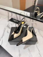 ysl Babylone Breteuil Slingback Pumps Smooth Leather